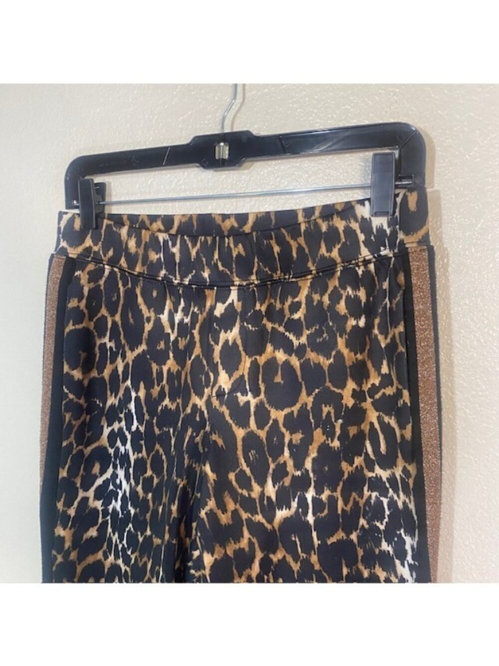 PAM & GELA LEOPARD PRINT TRACK PANTS RACING STRIPE Size Small - Picture 2 of 6